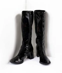 Pleaser Shoes Black Patent Knee High Go Go Boots